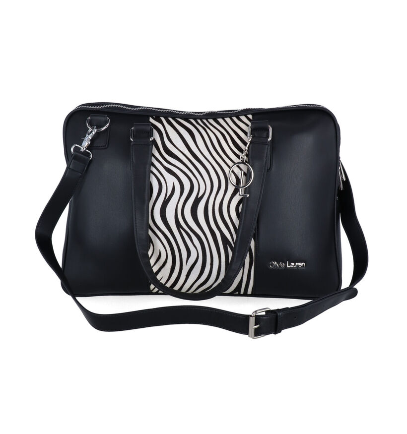 Olivia Lauren Zebra PC Sac professionel en Noir en simili cuir (309969)