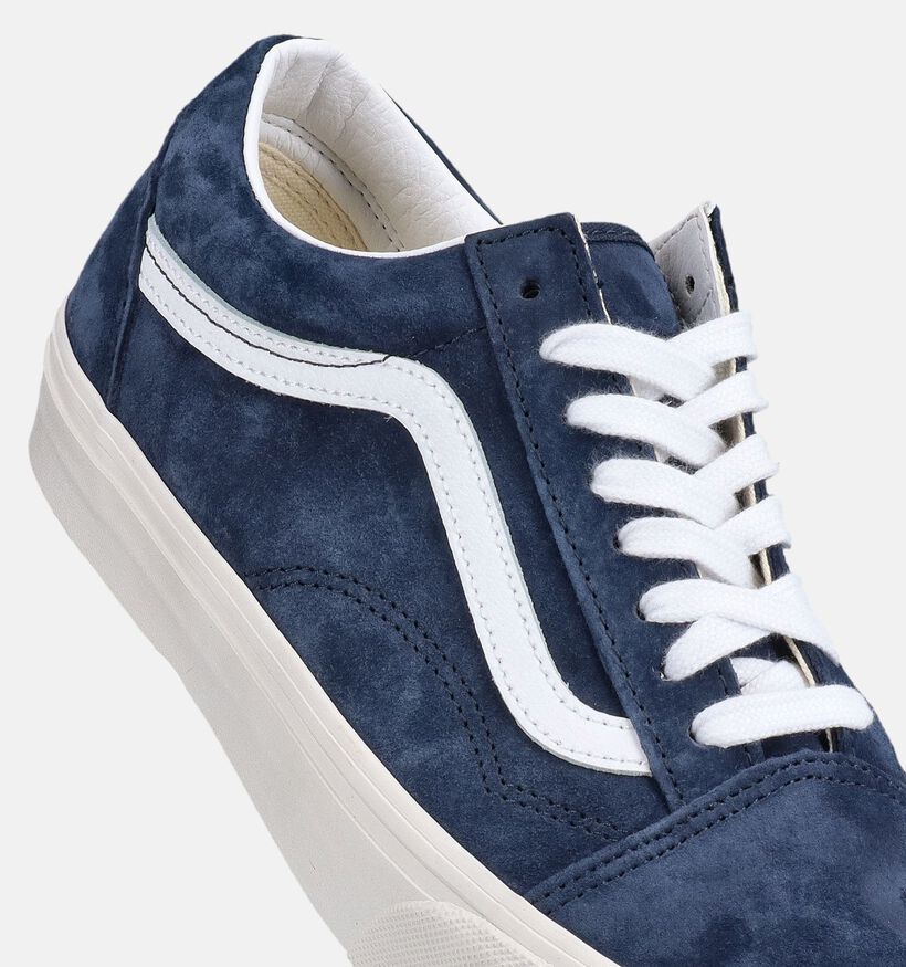 Vans Old Skool Baskets en Bleu fonc&eacute; pour hommes (376754)