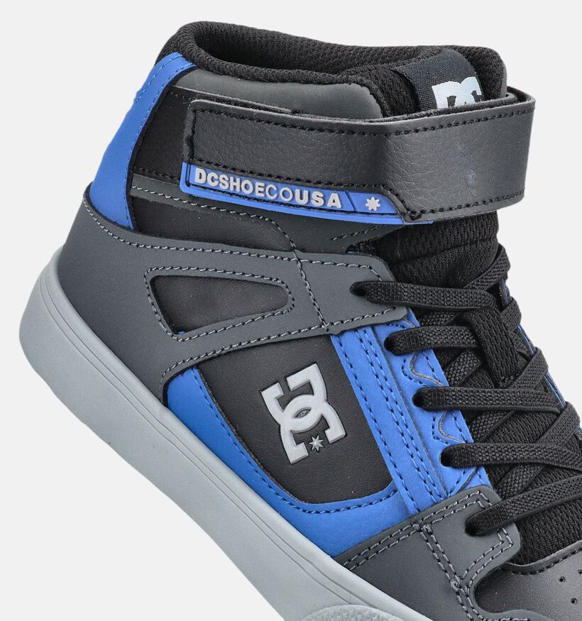 DC Shoes Pure High Top Baskets montantes en Gris/Bleu pour gar&ccedil;ons (376203)