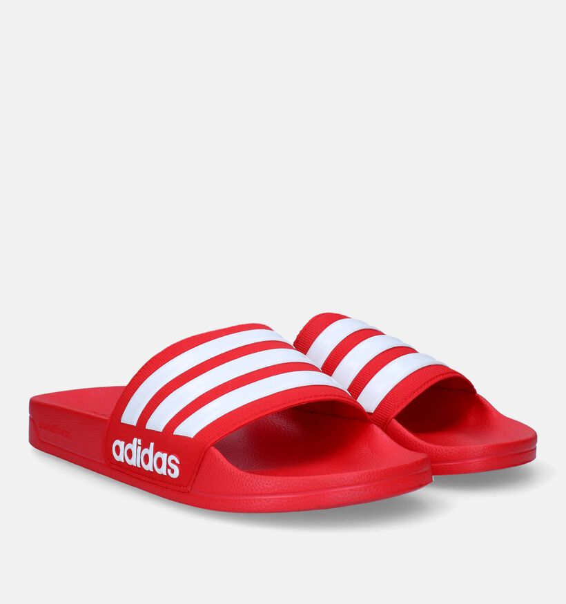 adidas Adilette Shower Nu-pieds en Rouge pour hommes (319070)