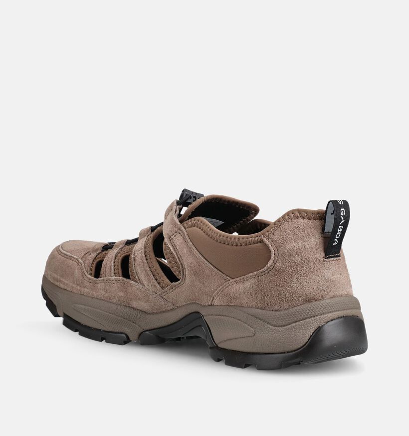 Pius Gabor Sandales en Brun pour hommes (370320) - pour semelles orthop&eacute;diques