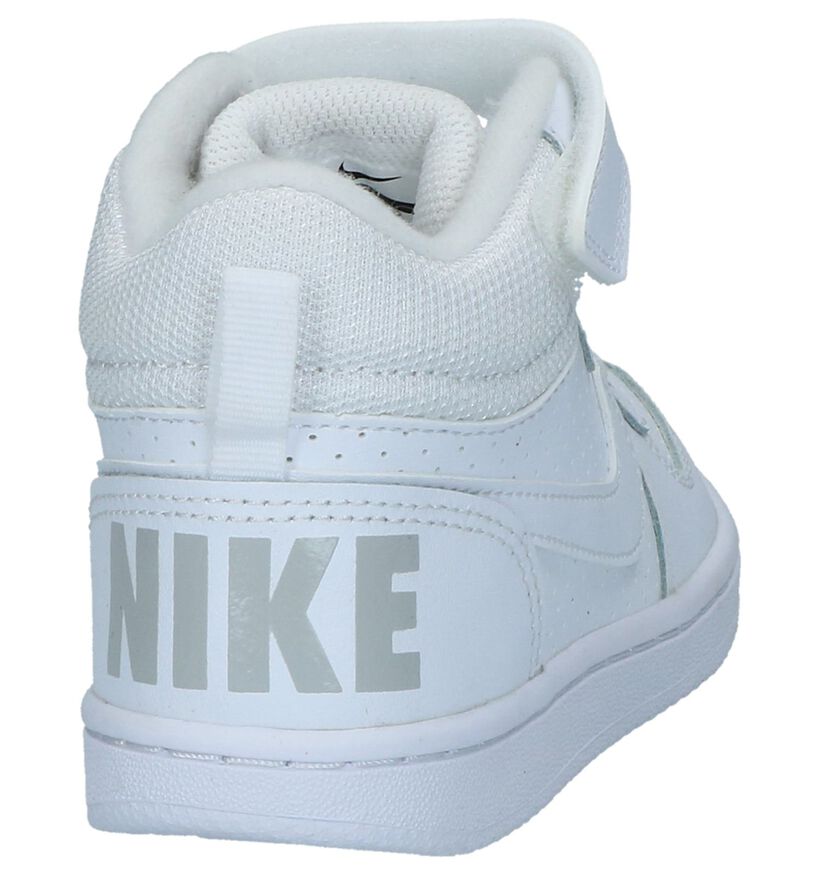 Witte Sneakers Nike Court Borough Mid PS in kunstleer (234339)