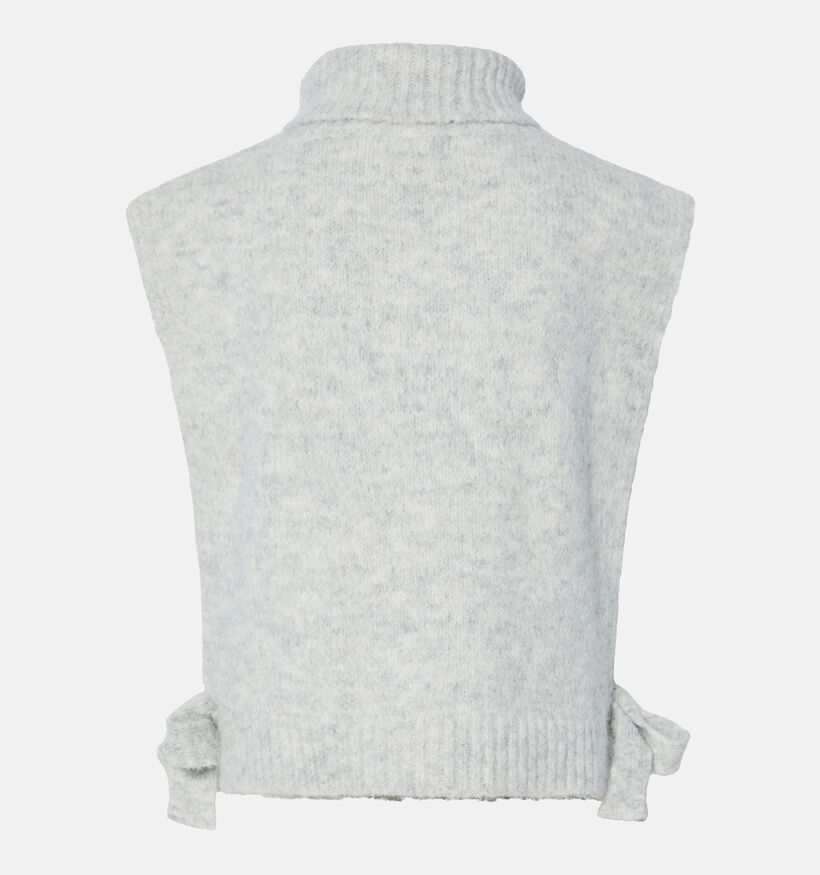 Pieces Jecca Poncho Pull en Gris pour femmes (362268)