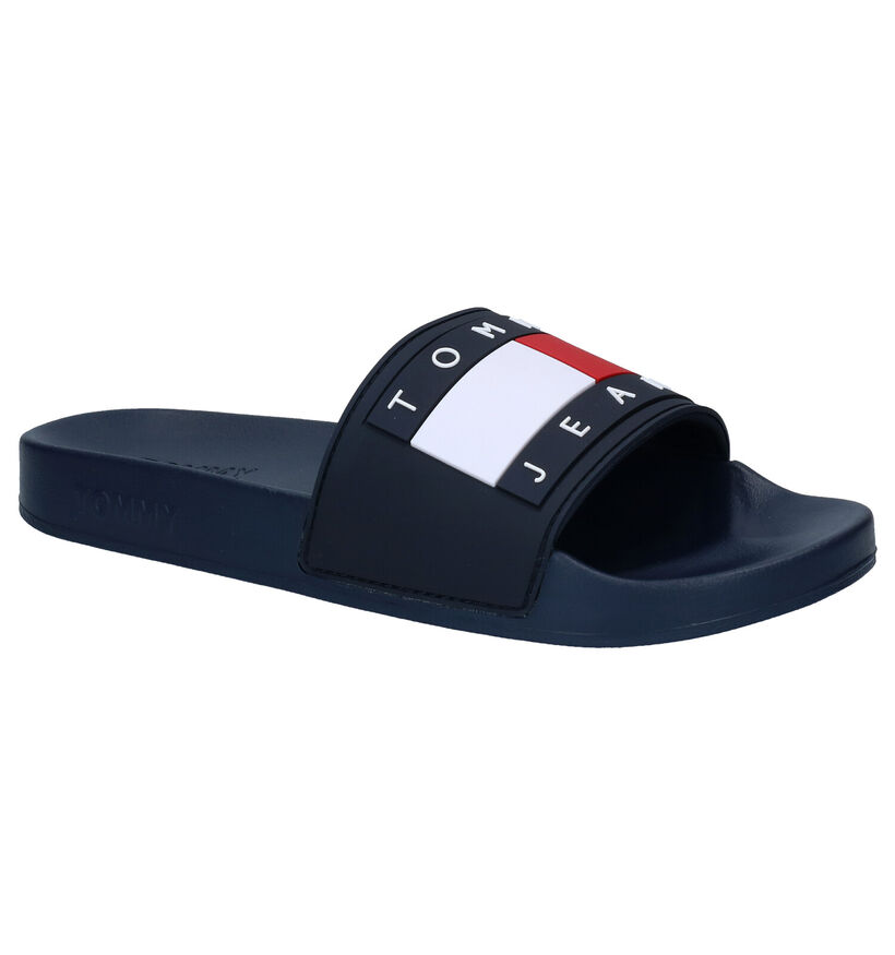 TH Tommy Jeans Flag Blauwe Badslippers voor dames (303956)