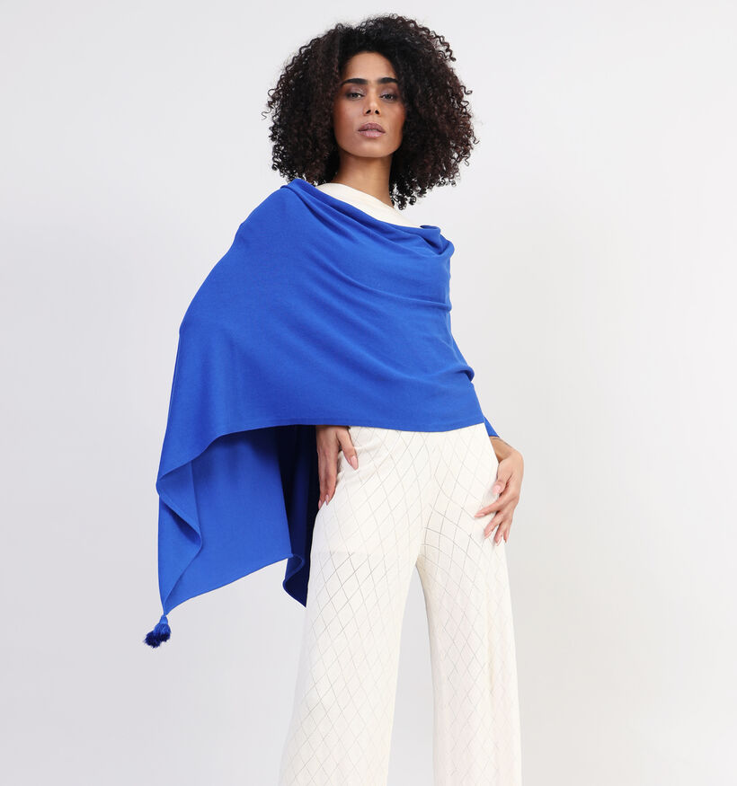comma Blauwe Poncho voor dames (337499)