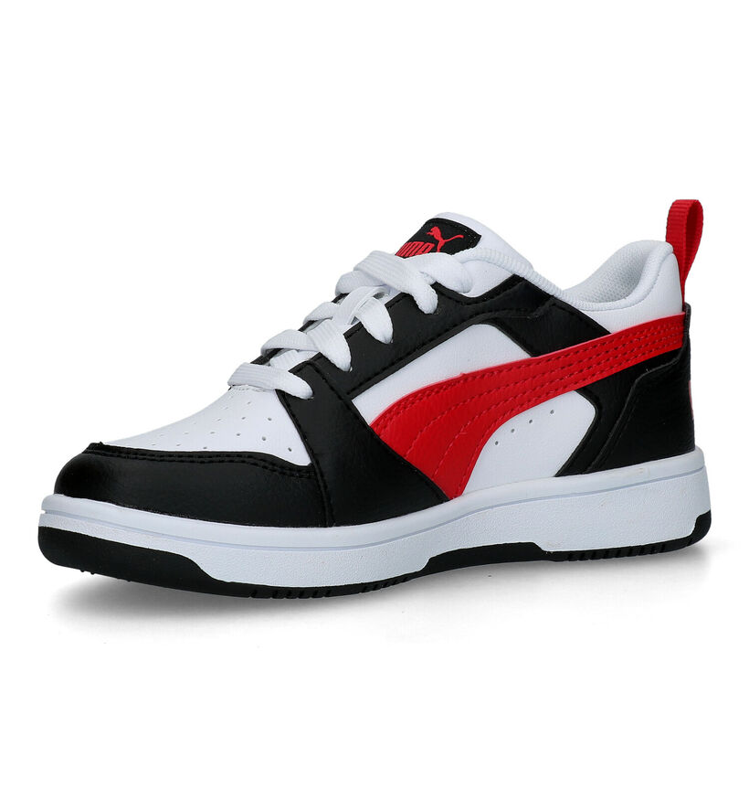 Puma Rebound V6 Witte Sneakers voor jongens, meisjes (326488)