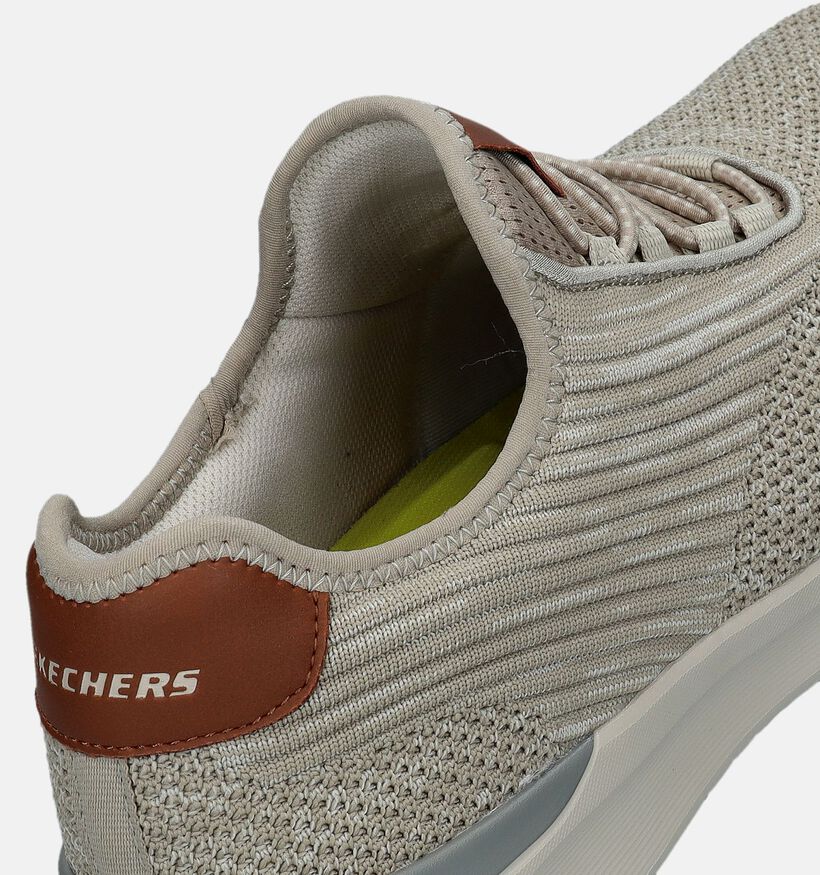 Skechers Lattimore Coringa Baskets slip-on en Taupe pour hommes (351871)