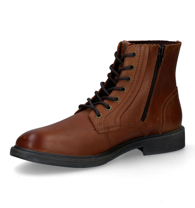 Jack & Jones Karl Leather Cognac Bottines in leer (296663)