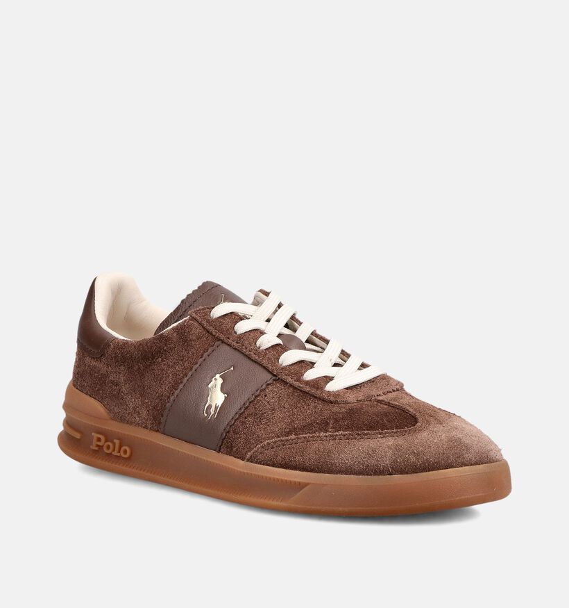 Polo Ralph Lauren HRT Aera Baskets en Marron pour femmes (377208)