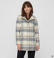 Barbara Lebek Beige/Grijze Geruite Lange Jas voor dames (380690)