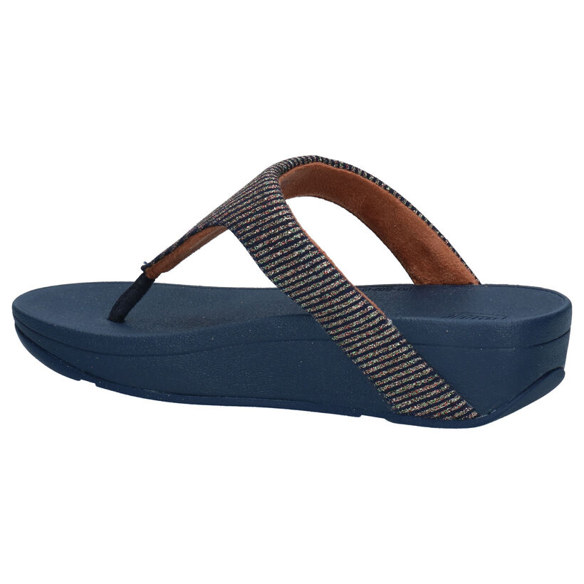 FitFlop Lottie Glitter Tongs en Bleu en textile (286541)