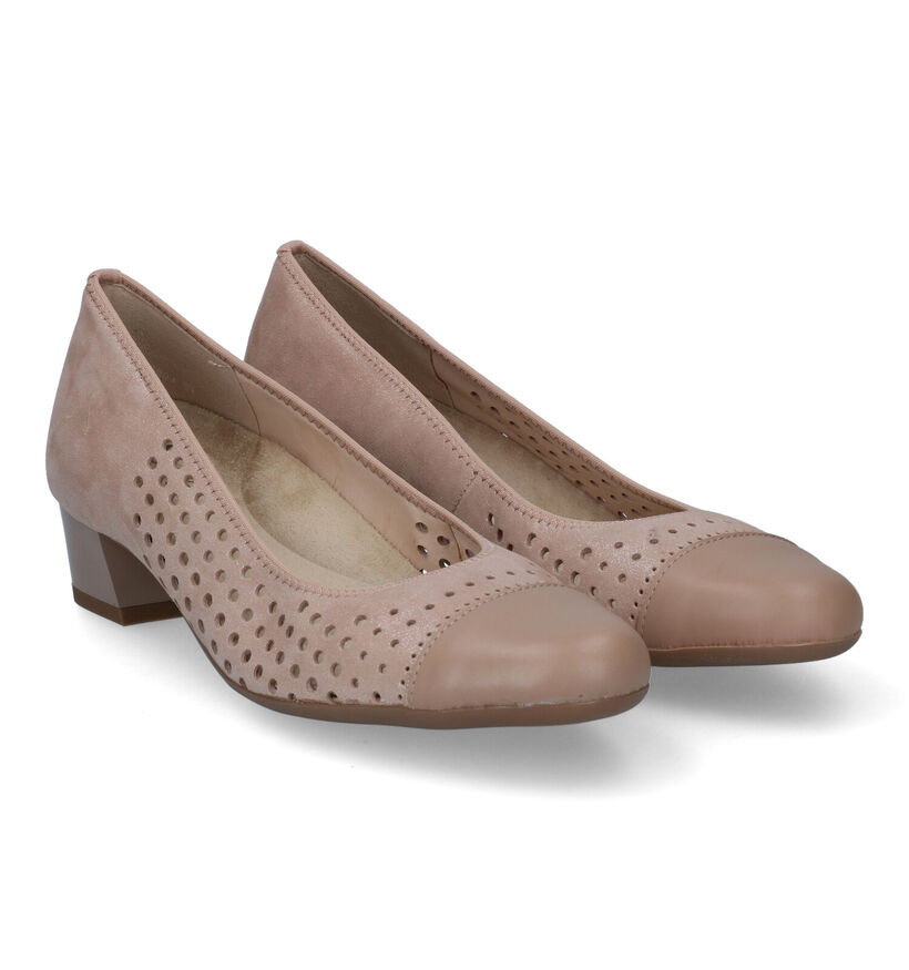 Ara Nizza Beige Pumps in nubuck (307696)