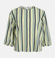 Vila Caligo Gestreepte Blouse Geel/Blauw voor dames (369460)