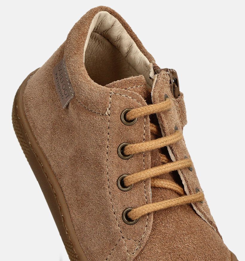 Naturino Barefoot Amur Bruine Veterschoenen voor jongens (368777) - geschikt voor steunzolen