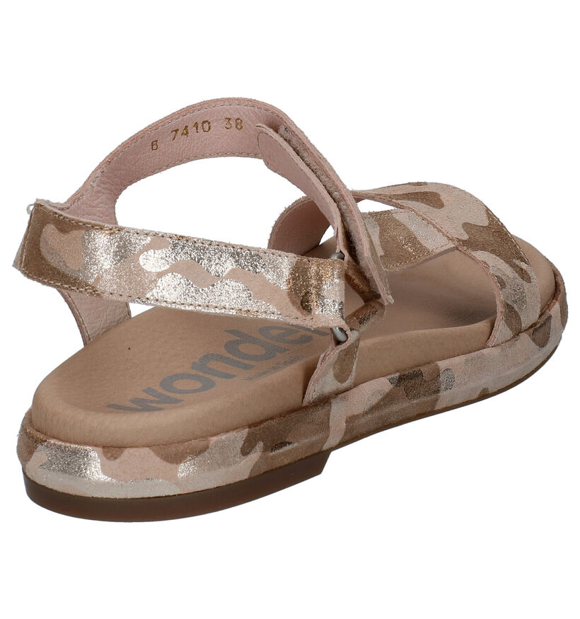 Wonders Gouden Sandalen in leer (290186)