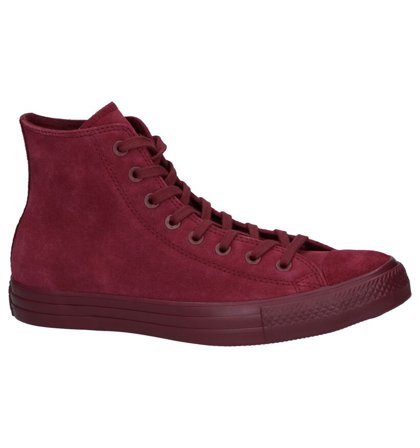 Converse Chuck Taylor All Star Baskets hautes en Bordeaux en nubuck (236335)