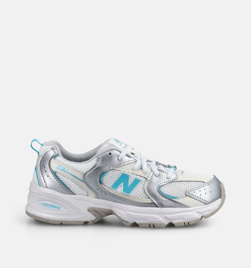 New Balance 530 Zilveren/Blauwe Sneakers voor meisjes (375215) - geschikt voor steunzolen