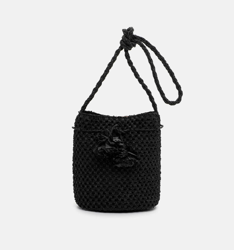 Tamaris Kassandra Zwarte Gehaakte Bucket Bag voor dames (371377)