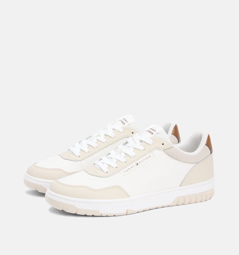 Tommy Hilfiger Basket Core Lite Chaussures &agrave; lacets en Blanc pour hommes (368609) - pour semelles orthop&eacute;diques