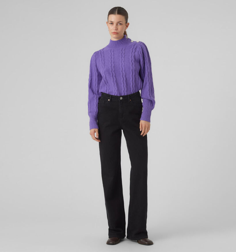 Vero Moda Newelke Paarse Trui met knopen voor dames (330893)