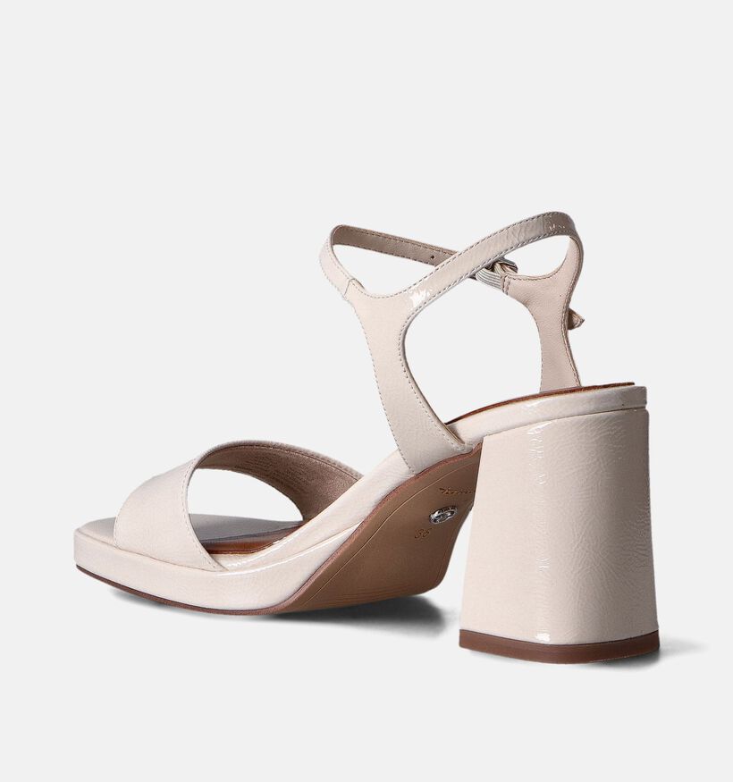 Tamaris Beige Sandalen met blokhak voor dames (354389)