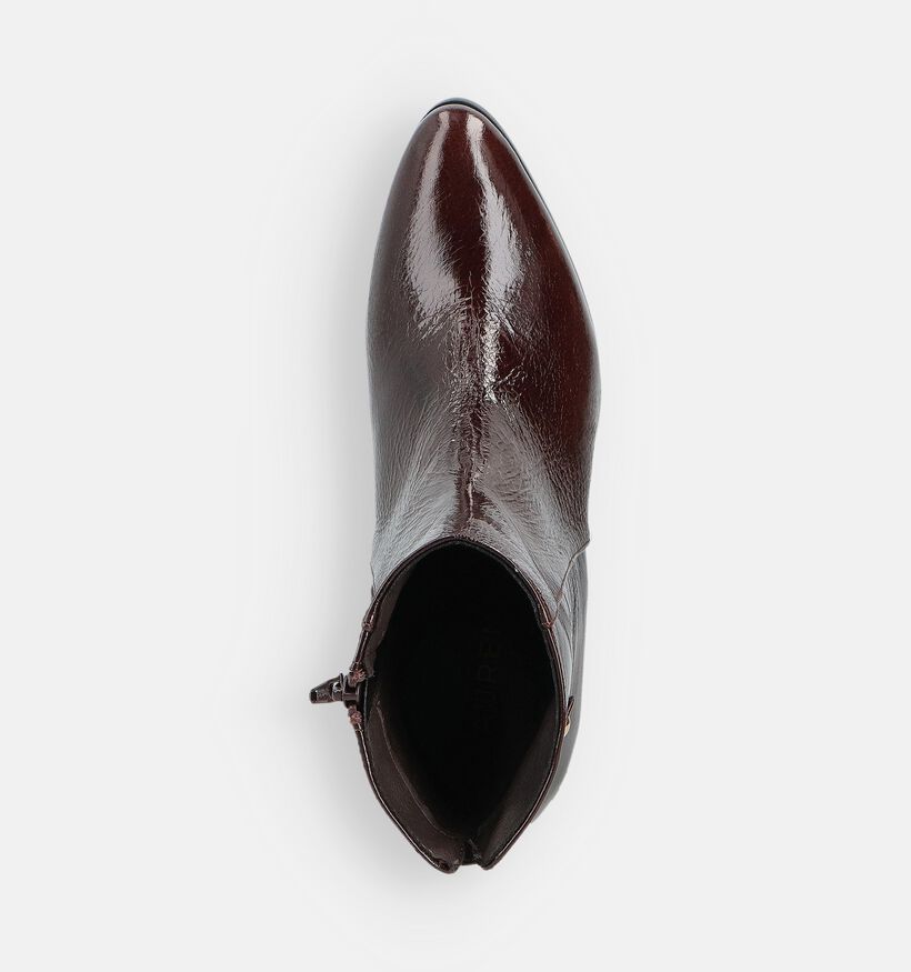 Laurent David Donkerbruine Enkellaarzen voor dames (365107)