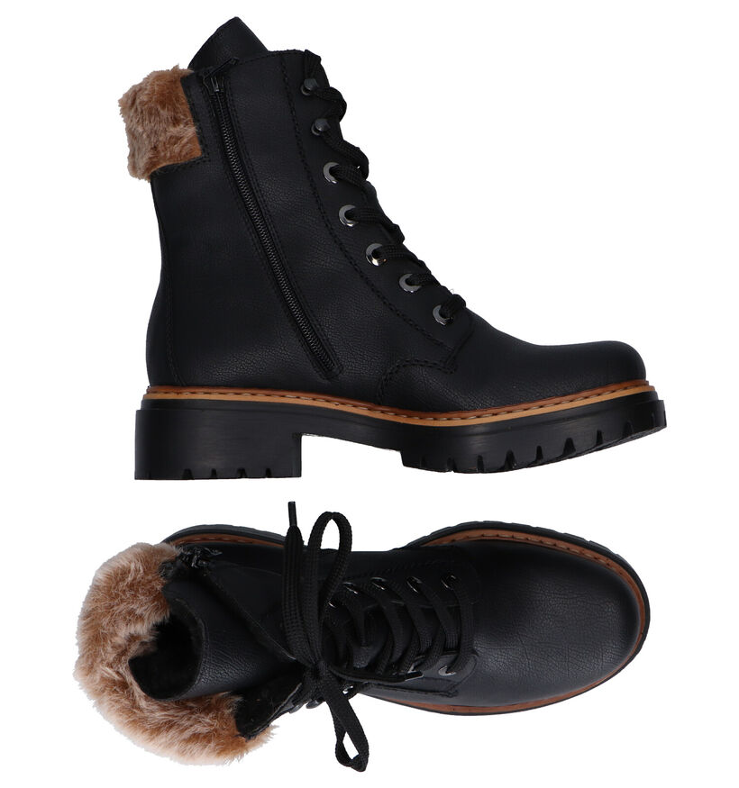 Rieker Boots à lacets en Noir pour femmes (347432)