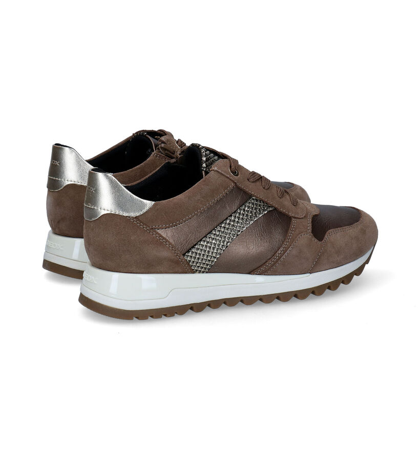 Geox Tabelya Taupe Veterschoenen voor dames (294748) - geschikt voor steunzolen