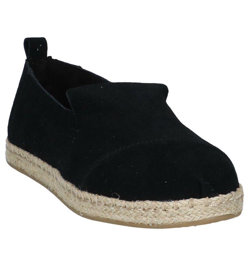 Zwarte Espadrilles Toms Deconstructed Alpargata in daim (242041)