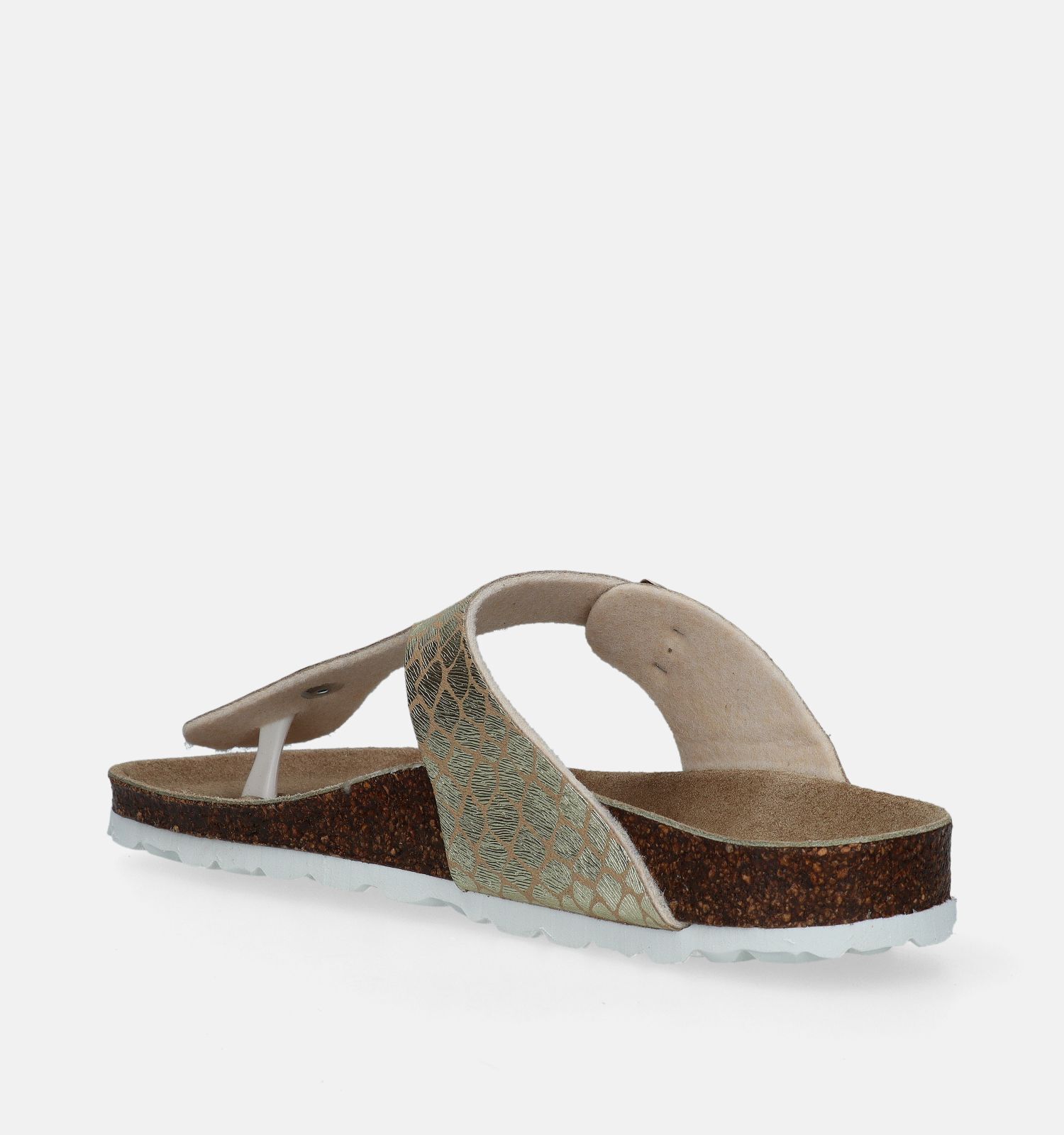 Bio Time Gouden Teenslippers Dames Slippers Online op TORFS.BE