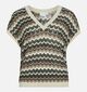 Vila Ember Glitter V-Neck Pull en Vert pour femmes (374277)