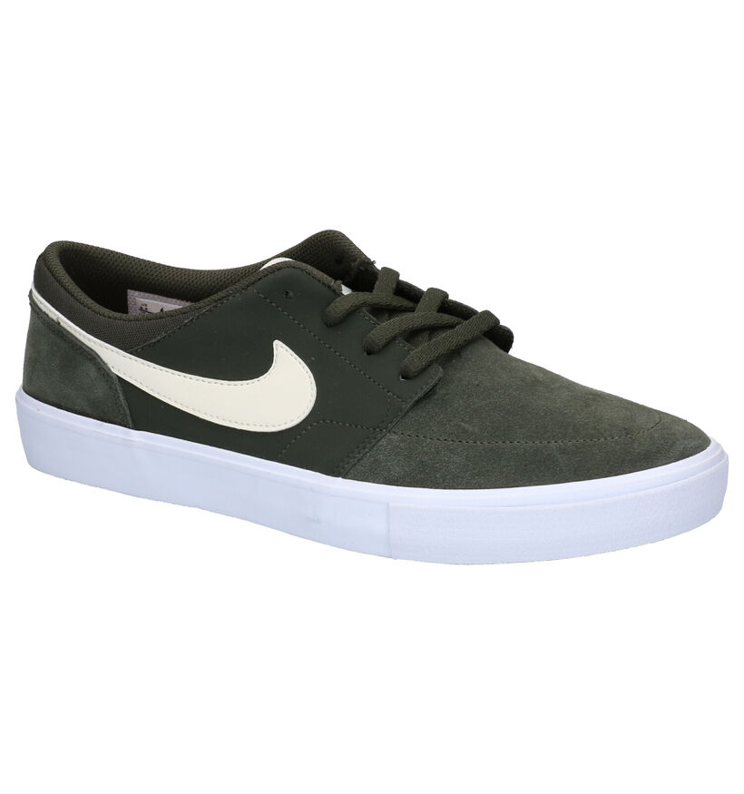 Nike SB Portmore II Solar Kaki Sneakers in daim (261693)