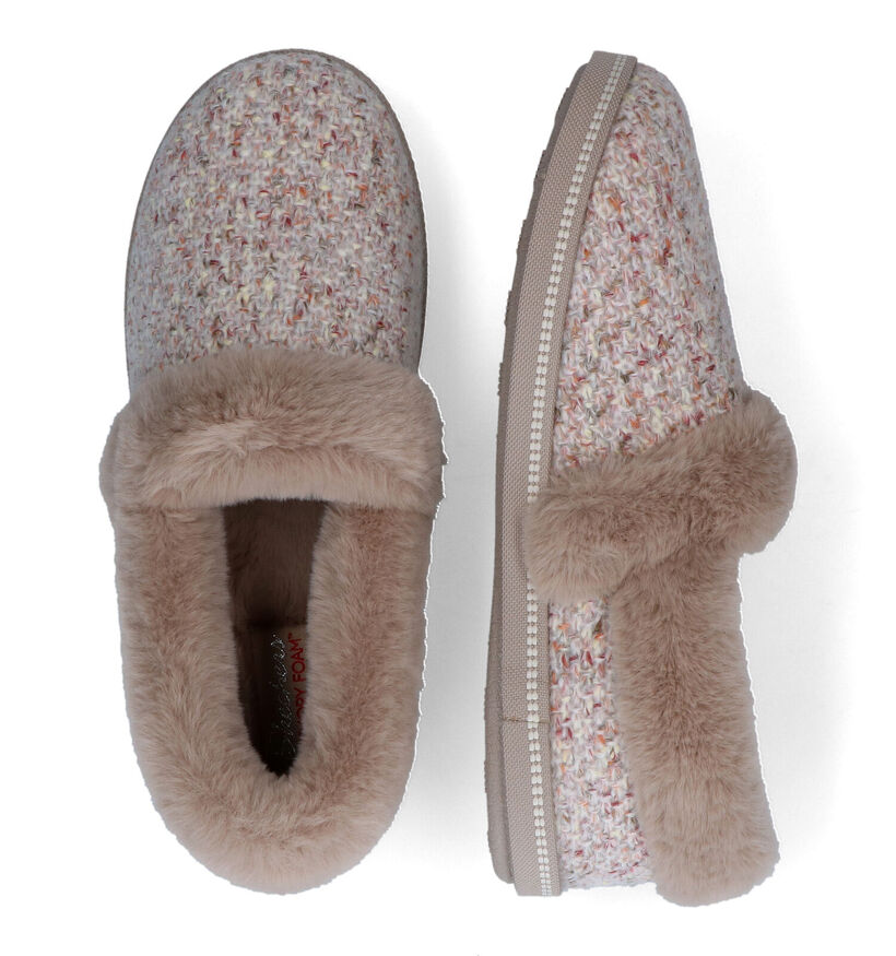 Skechers Cozy Campfire Pantoufles en Beige en textile (312790)