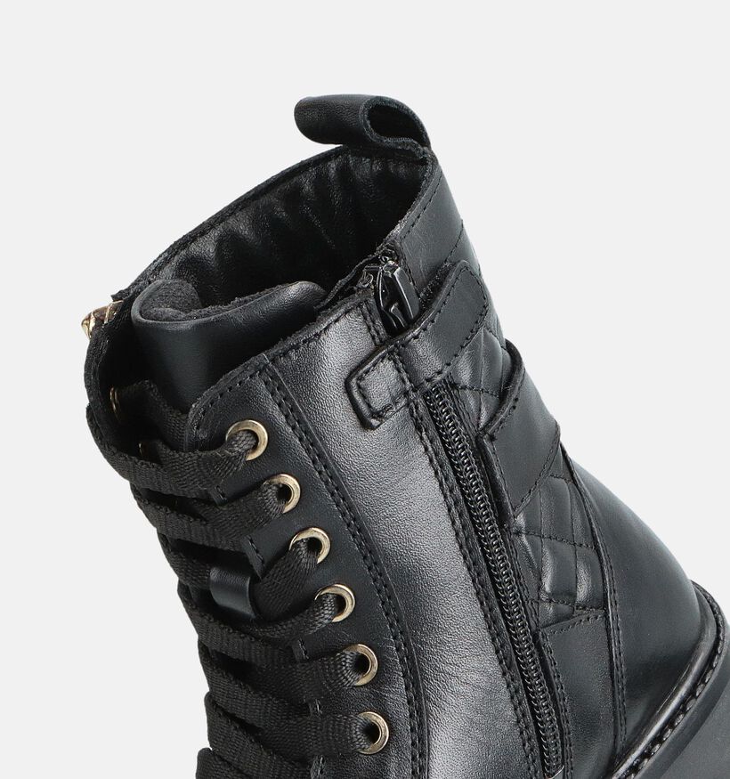 Milo & Mila Zwarte Veterboots voor meisjes (363421)