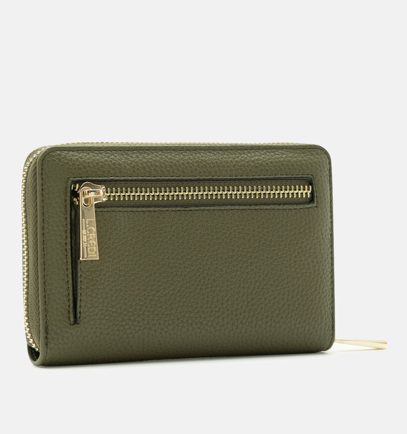 L.Credi Perla Groene Portemonnee voor dames (364421)