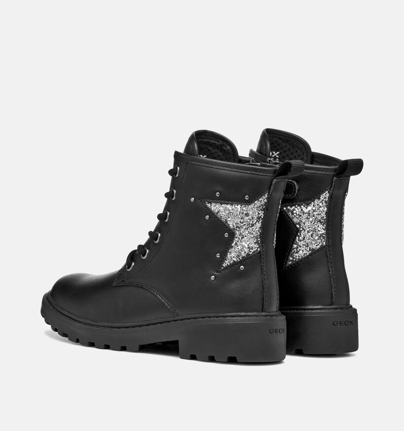 Geox Casey Bottines robustes en Noir pour filles (360355) - pour semelles orthopédiques