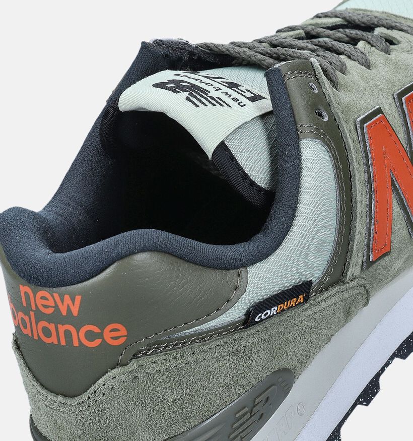 New Balance U 574 Baskets en Vert kaki pour femmes (349402) - pour semelles orthopédiques