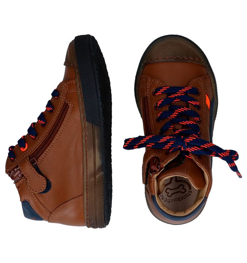 STONES and BONES Raspo Blauwe Hoge Schoenen voor jongens (313873) - geschikt voor steunzolen