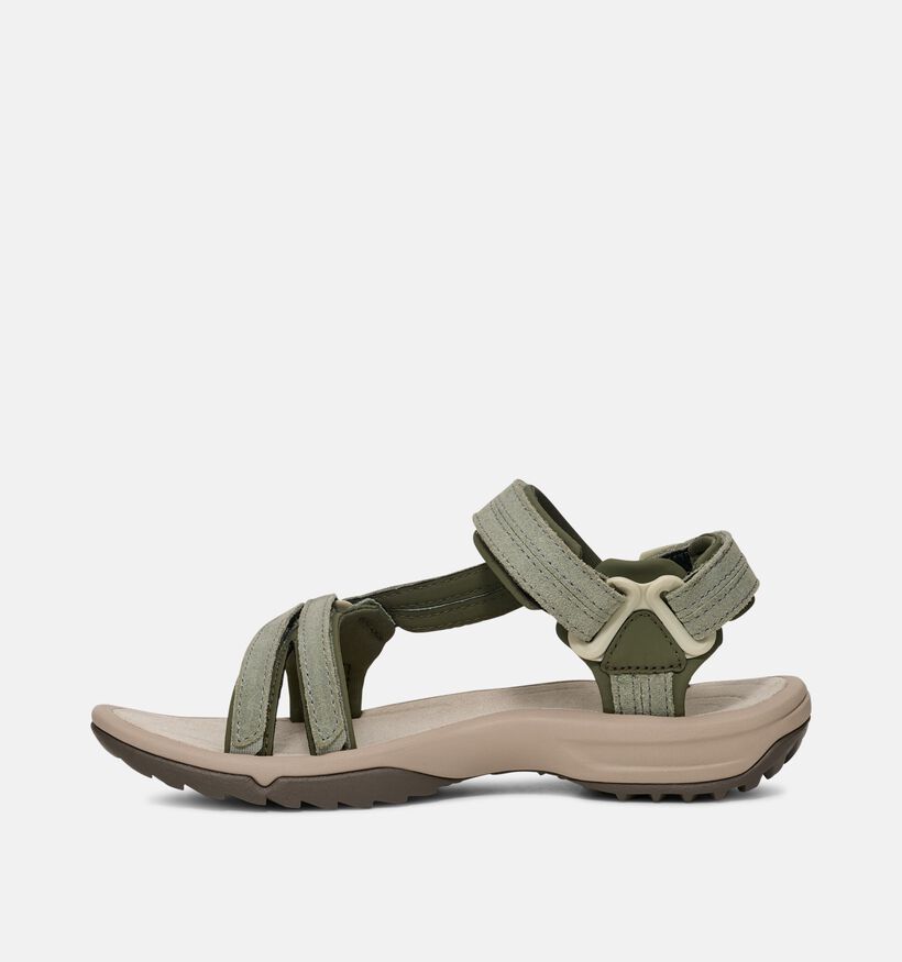 Teva Terra Fi Lite Suede Sandales plates en Vert pour femmes (370863)