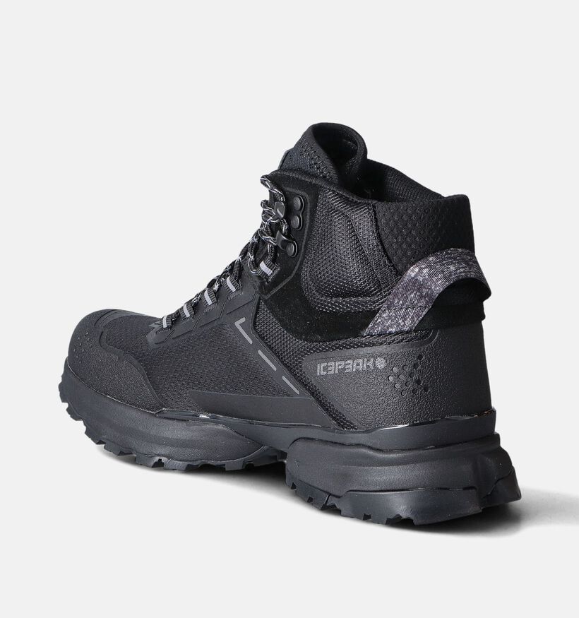 ICEPEAK Alei Mid MR Zwarte Wandelschoenen voor heren (355748)