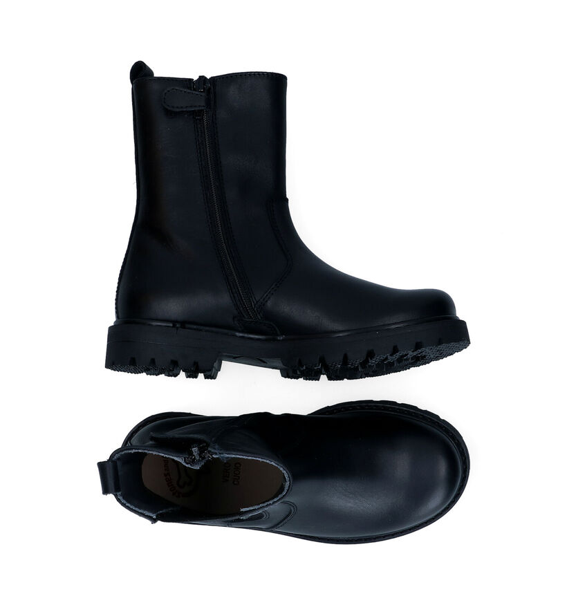 STONES and BONES Fassal Zwarte Chelsea Boots in leer (301325)
