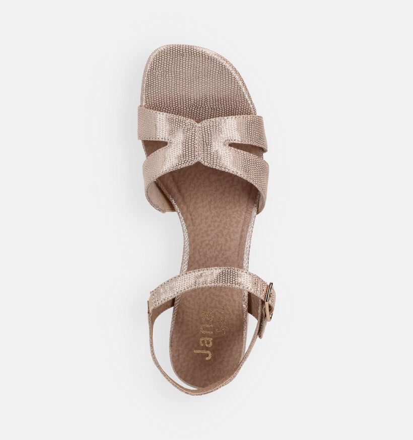 Jana Ros&eacute; Gouden Sandalen met Blokhak voor dames (371799)