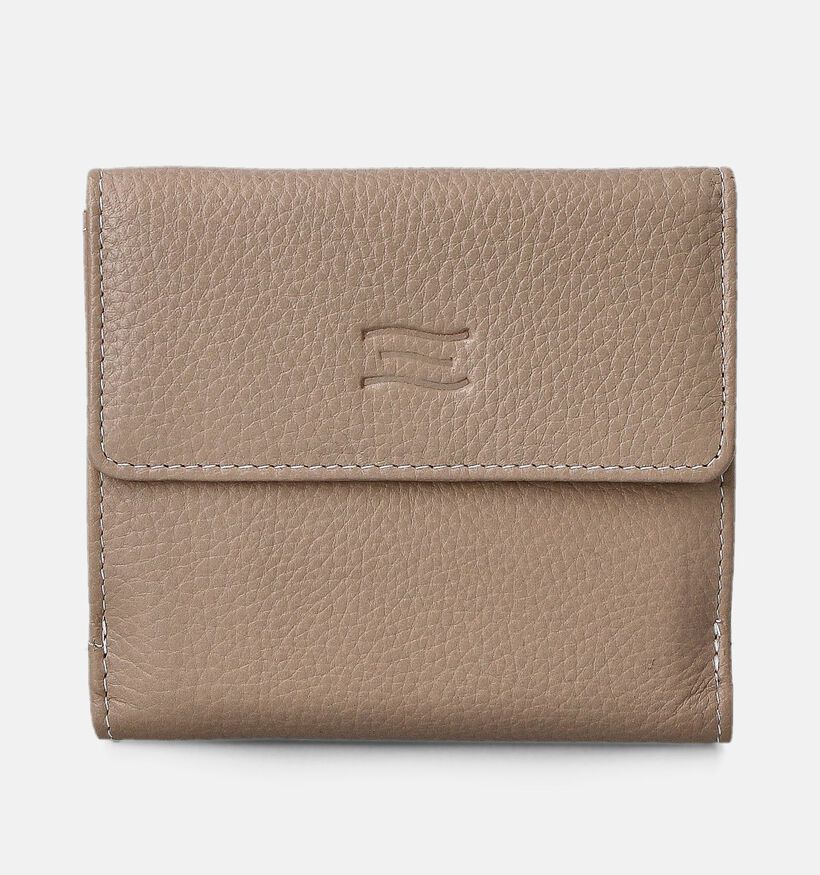 Crinkles Taupe Overslagportemonnee voor heren, dames (358104)