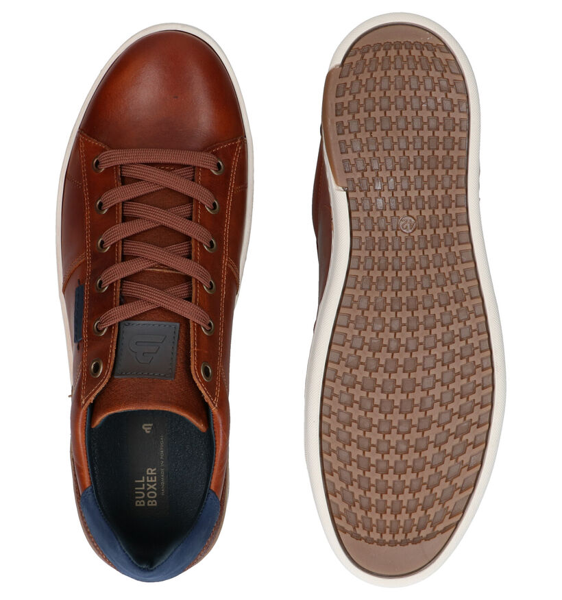 Bullboxer Chaussures à lacets en Cognac pour hommes (318102) - pour semelles orthopédiques