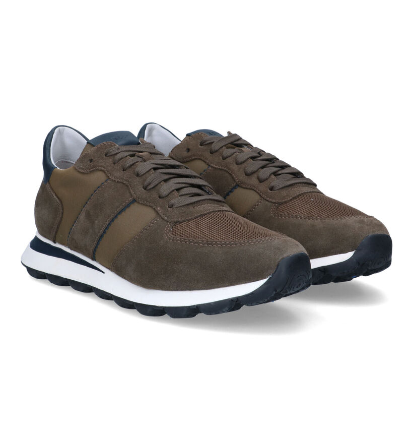 Geox Spherica Blauwe Veterschoenen in daim (326724)