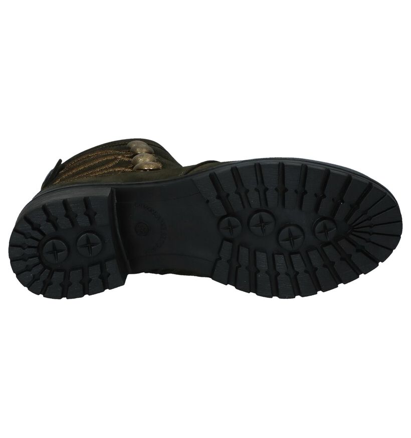 Baboos Bottines en Vert kaki en nubuck (235316)