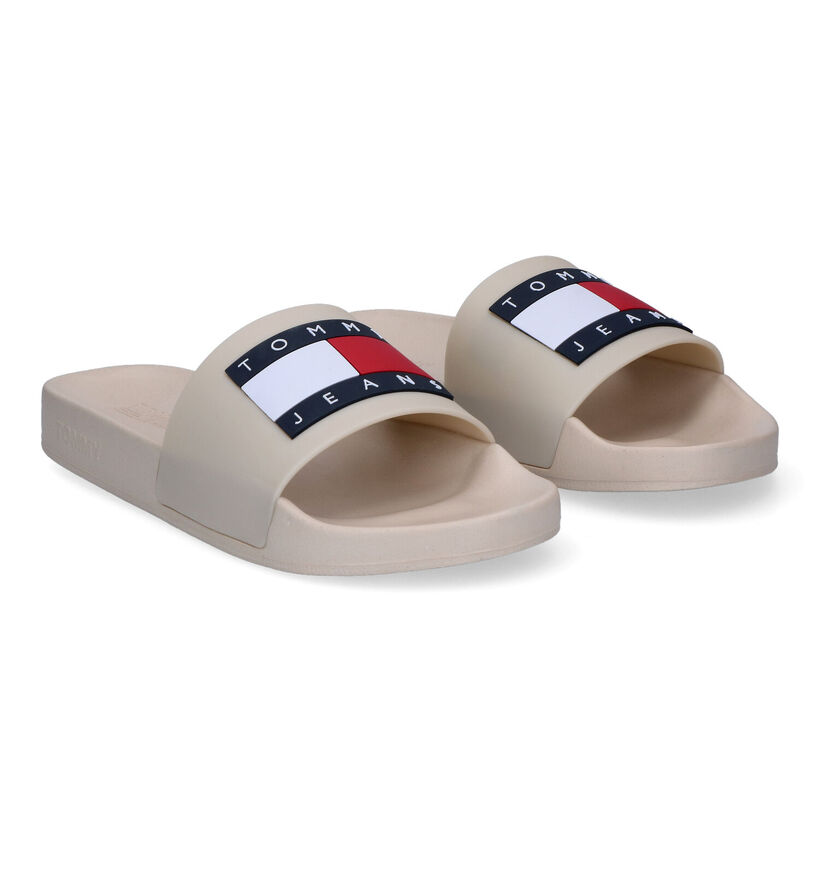 TH Tommy Jeans Flag Beige Badslippers voor dames (303953)