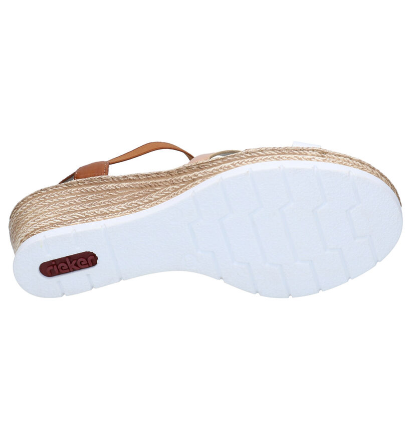 Rieker Cognac Sandalen met sleehak voor dames (339120)