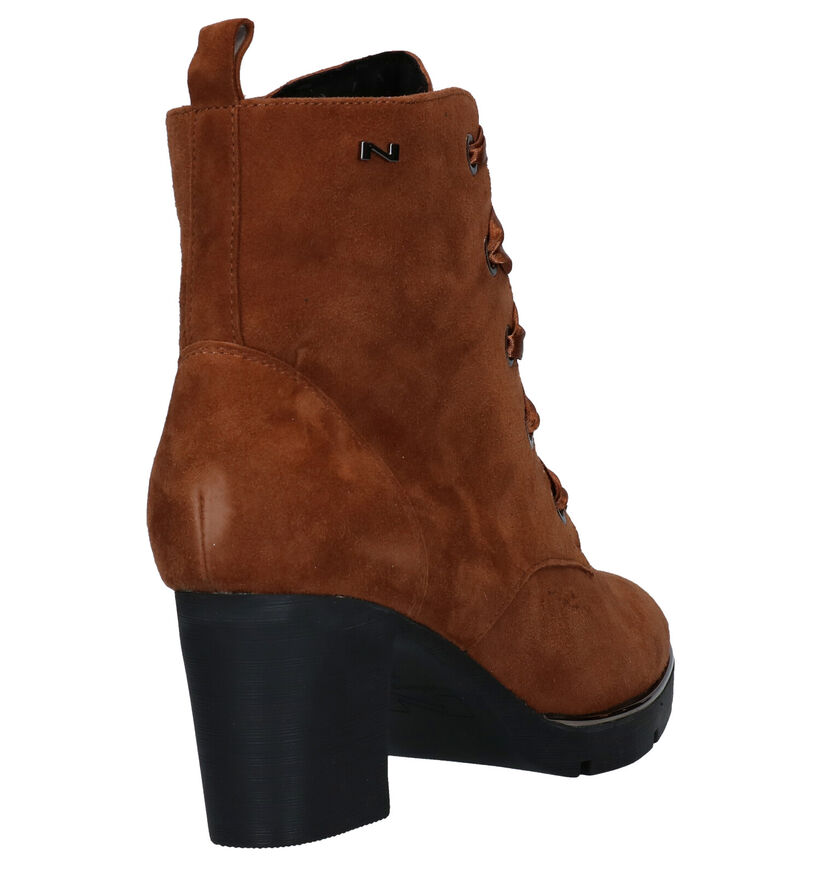 Nathan-Baume Cognac Enkellaarzen in daim (283262)