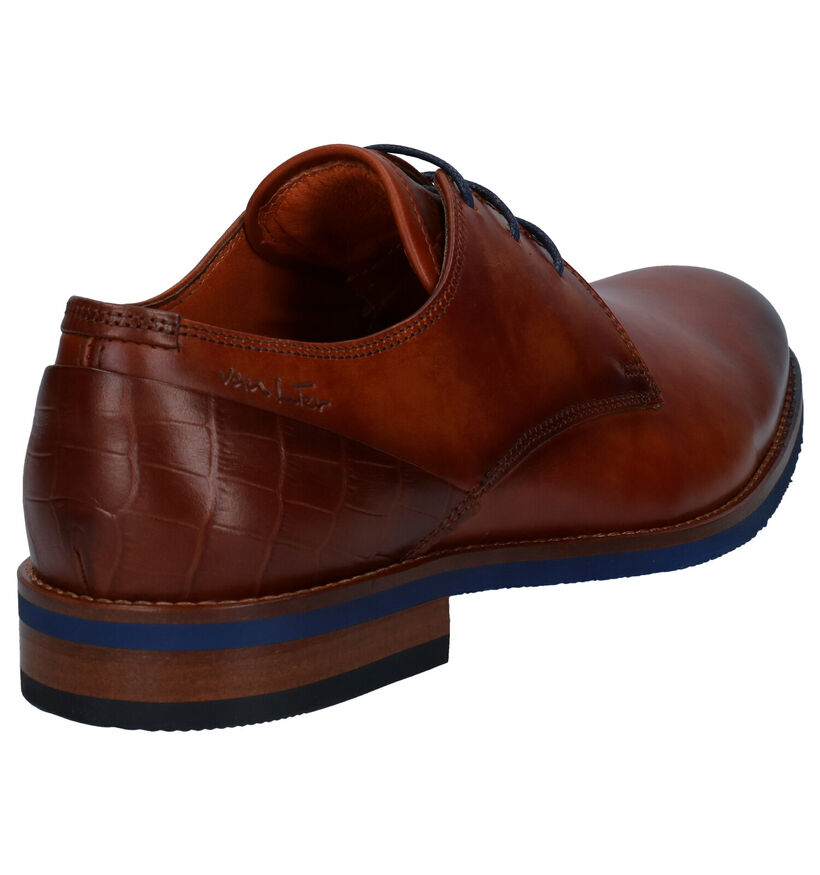 Van Lier Chaussures basses en Cognac en cuir (283347)